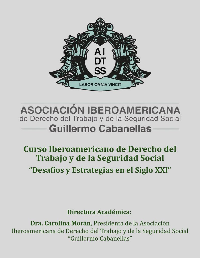 Curso Iberoamericano de Derecho del Tarabajo y de la Seguridad Social