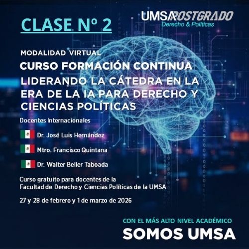 Curso formacion continua liderando la catedra en la Era de la IA para Derecho y Ciencias Politicas Clase 2