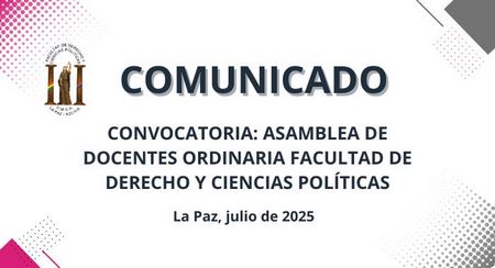 ELECCIÓN DEL COMITE ELECTORAL PARA ELEGIR LA NUEVA ASOCIACIÓN FACULTATIVA DE DOCENTES DE LA F.D.C.P.