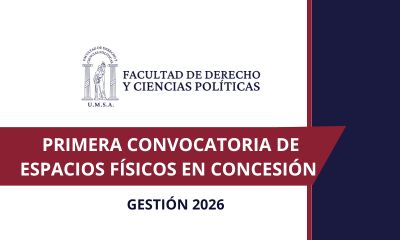 CRONOGRAMA A LA PRIMERA CONVOCATORIA DE ESPACIOS FÍSICOS EN CONCESION FDCP 2026