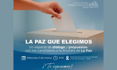 LA PAZ QUE ELEGIMOS - Diálogo con las candidaturas a la Alcaldía de La Paz